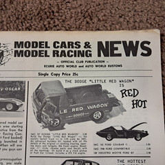 1966 Model Car & Model Racing News Also has Slot Cars Little Red Wagon Boss Mako