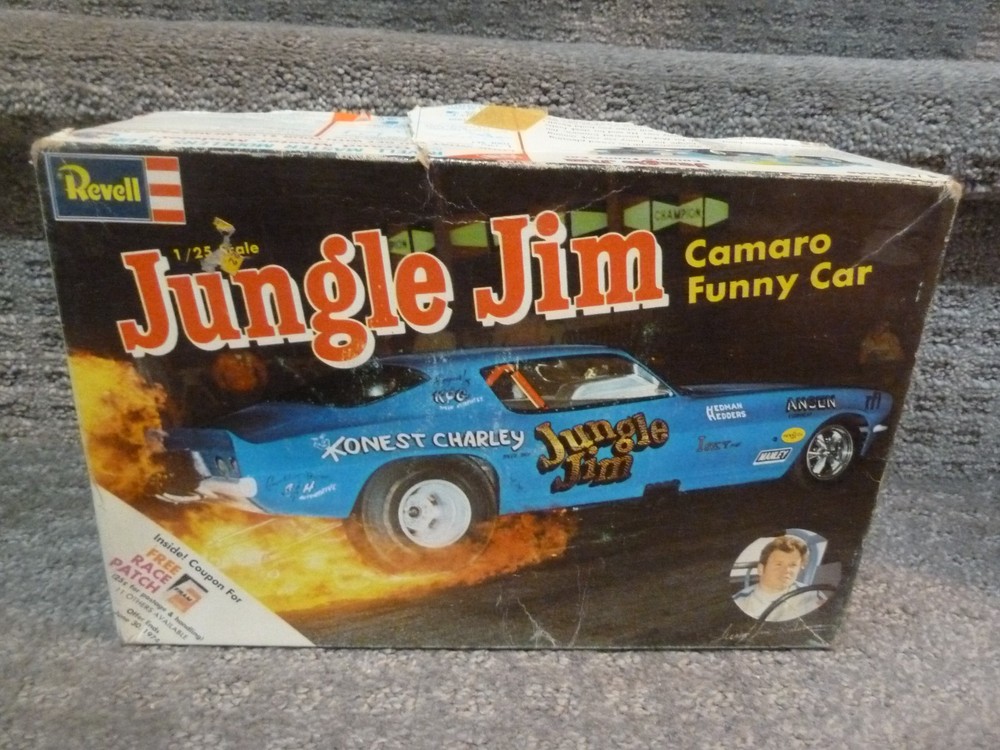 REVELL JUNGLE JIM CAMARO FUNNY CAR MODEL KIT H-1440 SUPER RARE BRAND NEW