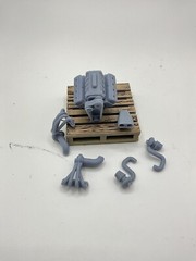 1/16 scale 3-D printed twin turbo supercharged big block engine