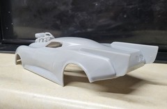 1/24 scale resin 3d printed C3 Corvette Blown Pro Mod drag body model slot car