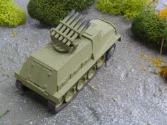 Roco Minitanks 1/87 Painted WWII German SWS Halftrack W/150mm Rockets Lot#9757B©
