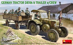 MiniArt 1/35 35314 WWII German Tractor D8506 & Trailer w/11 Figures
