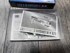 Tamiya Models 1/100 Scale L.T.V. A-7A Corsair II Plastic plane Model Kit open