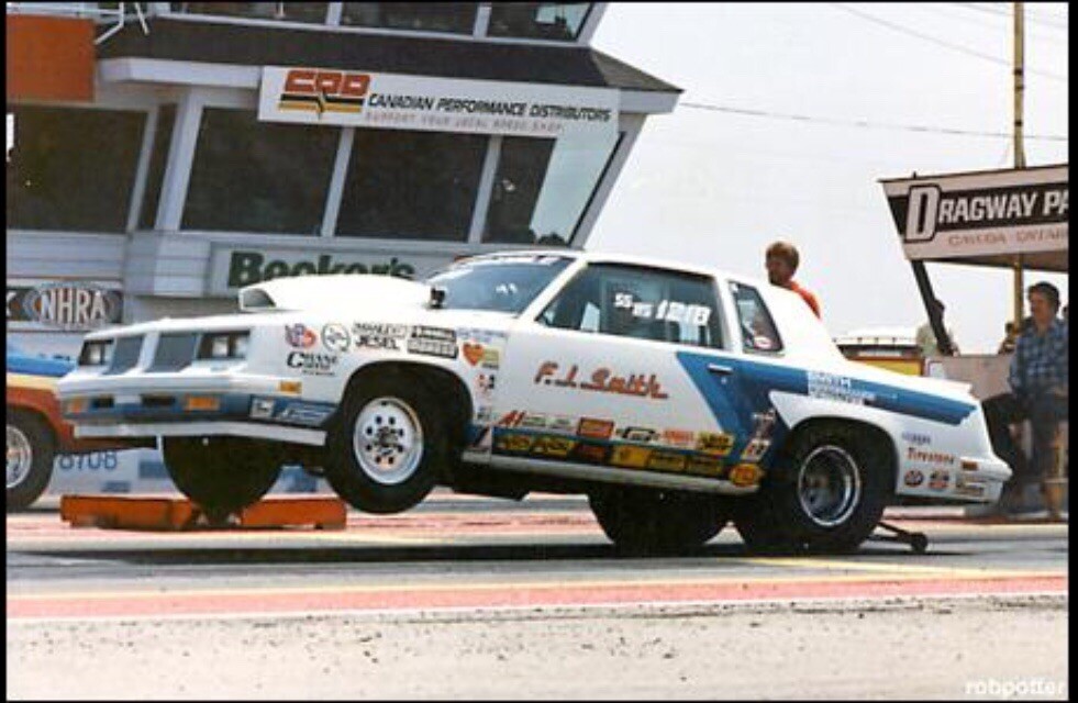 DECALS- F. J. Smith Olds, Sportsman drag racing series.