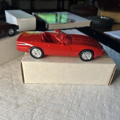 Lot of 2 Corvette Convertibles Promo Cars, 1988 Maroon And 1990 Red Ertl