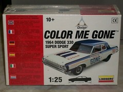 Lindberg 1/25 Scale Color Me Gone, 1964 Dodge 330 Super Sport – Factory Sealed