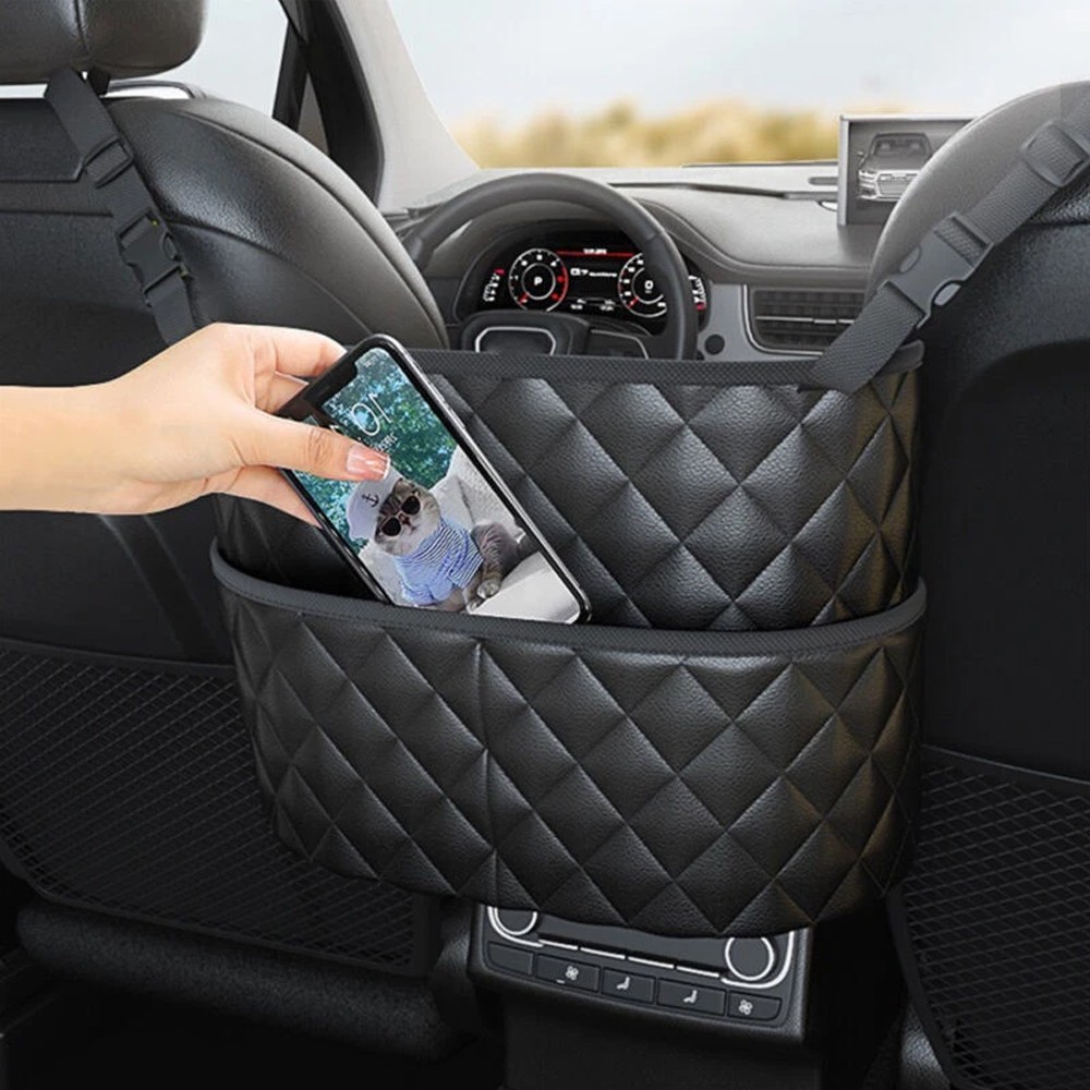 Car Seat Storage Hanging Bag Between Seat Storage Net double pocket