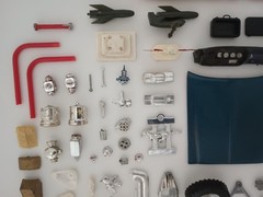 Vintage Assortment of Model Junkyard Parts & Vintage Directions