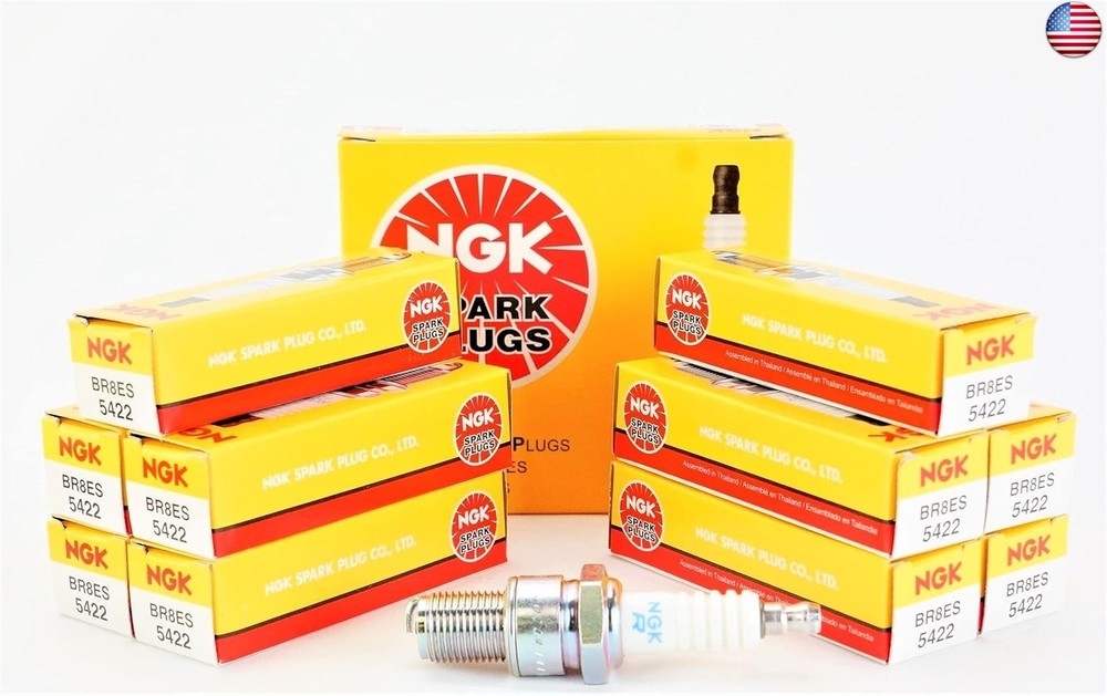 NGK BR8ES 10 Spark Plugs in box (5422) F C