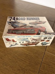 RARE SEALED MPC 1974 PLYMOUTH ROAD RUNNER 1/25 SCALE MODEL CAR. THREE VERSIONS.