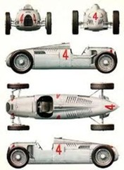 AUTO UNION Formula 1 from the early days 1/24th – 1/25th Scale Decals