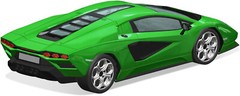 Aoshima 1/32 THE SNAP KIT SERIES Lamborghini Countach LPI 800-4 Green 19-E