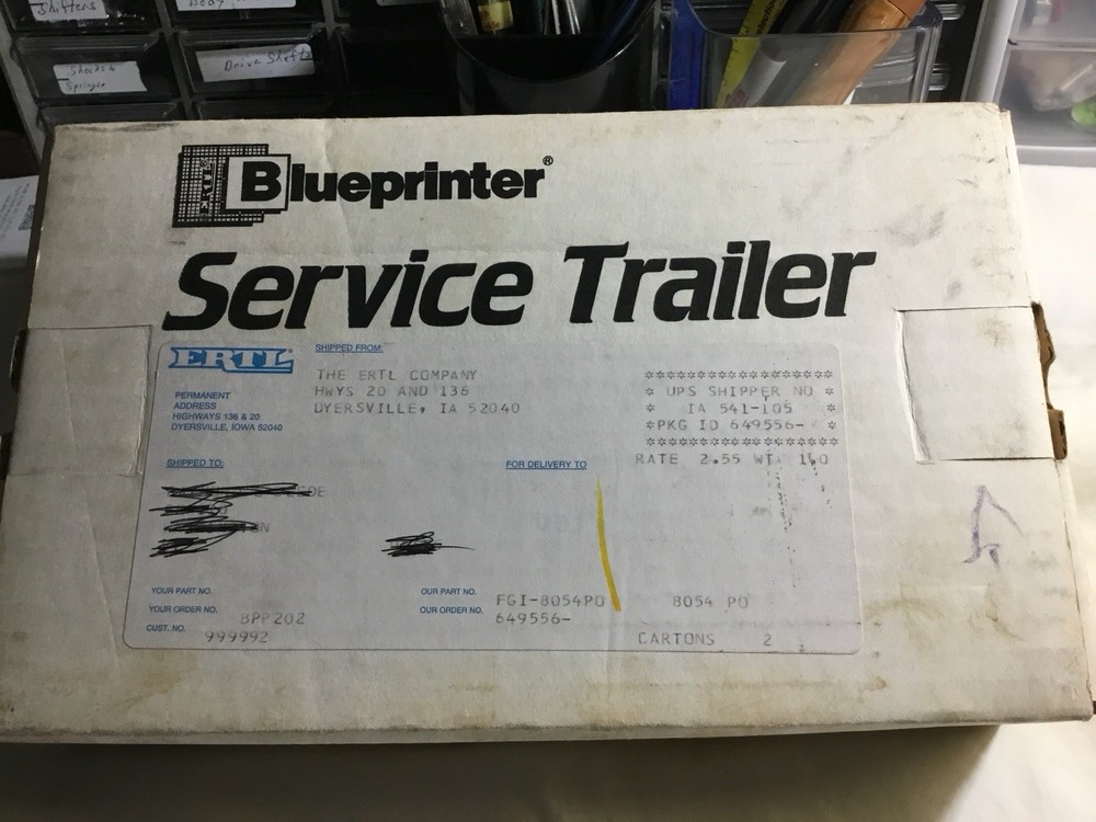 ERTL AMT Blueprinter Service Trailer Model Kit Rare! Unbuilt 1/25th Scale SEALED
