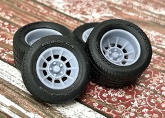 1/24 Scale: 15-inch “Amer. Racing Vector” Resin Wheels W/ Wide Rear Tires￼