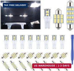 iFunyLED 24 Pieces Dome Light LED Car Interior Bulb Kit Set 194 T10 DE3175 578 3