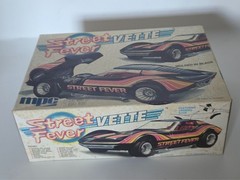 MPC Street Fever Vette 1:25 Scale Plastic Model Kit Partially Assembled