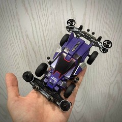 Tamiya Mini 4WD S2 Chassis 18074 (Raikou Emperor): Matte Blk Paint Race Mod