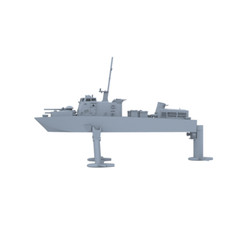 SSC1200761 1/1200 USS Flagstaff Class Patrol Gunboat Hydrofoil (PGH-1) WaterLine