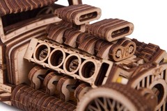 Hot Rod Wooden Model Car Kit – DIY Retro Puzzle Rides Up to 32 Feet