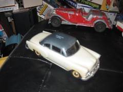 Vintage 1950s Chevrolet Two Tone Promo Car bank Dusk Gray over Driftwood Gray