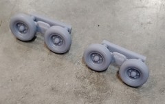 3D Printed 1/25 Tow Dolly Pair Model Tow Truck Accessories