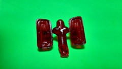 Lot of 2 1970 Ford Galaxie 500 1/25 Red Tail Lamp Lights Cop Car Model Part
