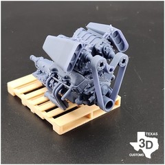 1:25/1:24 3D printed GM “W” (409) model engine
