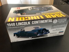 Lindberg 1948 Lincoln Continental 1/25 Kit, New, Open, Parts Sealed in Box