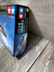 Tamiya Models 1/100 Scale L.T.V. A-7A Corsair II Plastic plane Model Kit open