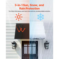 1 Piece 44 X 24 In., for Sunlight Protection Suitable for Balconies Fixed Metal