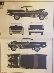 1956 Chevrolet DECAL SHEET for Monogram / Revell 1:24 Model Kit 56 Chevy DECALS
