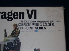 Vintage Bandai Panzerkampfwagen VI Tiger I Model Kit, New, 1:48