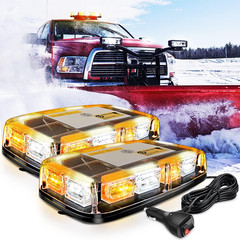 2PCS 12 Inch Roof Top Strobe Lights 48LED Hazard Light Emergency Safety Warning