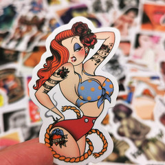 Sexy Girls Stickers for Adults,100pcs Pinup Women Decals Pack for Laptops Skateb