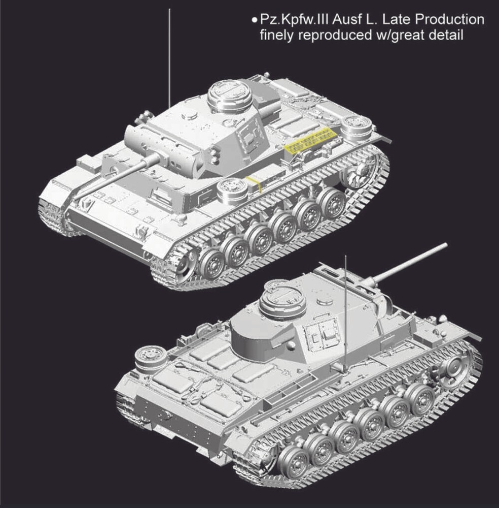 Dragon 1:35 Panzer Pz.Kpfw.III Ausf.L 6387 Late Production w/Winterketten