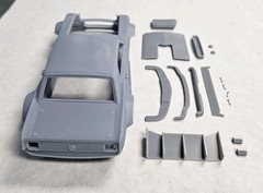 ABS-LIKE RESIN 3D PRINTED 1/25 HOONICORN 1965 FORD MUSTANG RACE CAR BODY SET