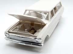 VINTAGE 1963 CHEVROLET NOVA SS STATION WAGON WHITE PROMO STYLE MODEL KIT PARTS!!