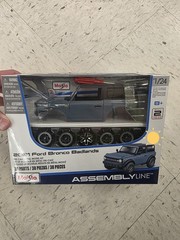 Maisto 2021 Ford Bronco Badlands 1:24 Unassembled Model Kit Blue Highly Detailed