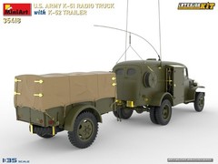 Miniart 1/35 American K-51 Radio Truck/K-52 Trailer Interior Kit Plastic Model M