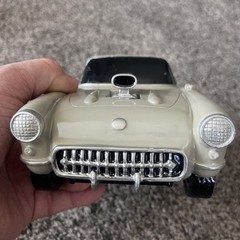 10” solid resin Gasser ‘57Corvette MODEL 57c-104 hot rod car Gray Hand Painted