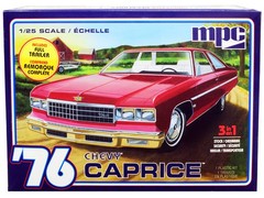 Skill 2 Model Kit 1976 Chevrolet Caprice with Trailer 3-in-1 Kit 1/25 Scale