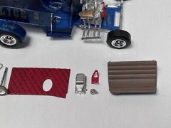 Vintage Monogram Paddy Wagon Police Hot Rod Partially Built Model Kit