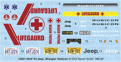 85-4501 Jeep Wrangler Rubicon Model Car Kit 1:25 Scale 92-Piece Skill Level 4 Pl
