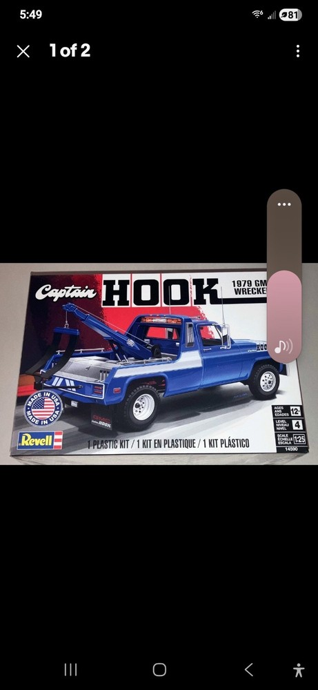 Revell Captain Hook 1979 GMC Wrecker Truck 1:25 scale model car kit 14590