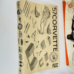 Vintage MPC 1956 1957 Chevrolet Corvette Model Kit Box Instructions Parts Pieces