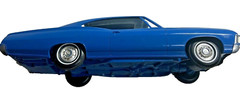 Vintage Auto Dealer Promo 1967 Medium Blue Chevy Impala SS 427 1/25