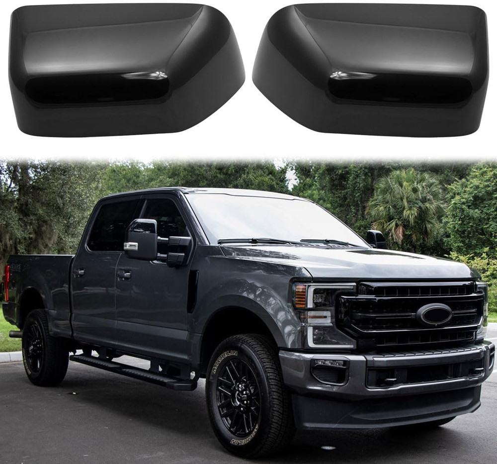 Glossy Black Directly Replacement Mirror Caps Cover Trim Replace for 2017-2023 2
