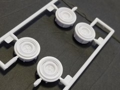 4 – 1968 Mustang GT STOCK STEEL WHEELS from Revell 1:25 Model Kit 68 STEELIES