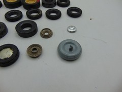 Lot of vintage 1960’s Model Car or Truck Parts Misc. Junkyard Wheels Tires Caps
