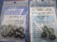 TAMEO PWT 24 & 25 TIRE SETS 1:43 MORE PARTS PACKS LISTED PIRELLI & GOMME 12 TIRE